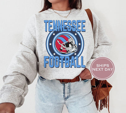 Tennessee Football Sweatshirt, Vintage Tennessee Crewneck, Retro Tennessee Sweatshirt, Tennessee Varsity Sweatshirt, Tennessee Longsleeve