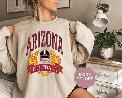 Arizona Football Sweatshirt, Vintage Arizona Crewneck, Retro Arizona Sweatshirt, Arizona Varsity Sweatshirt, Arizona Long Sleeve, Football
