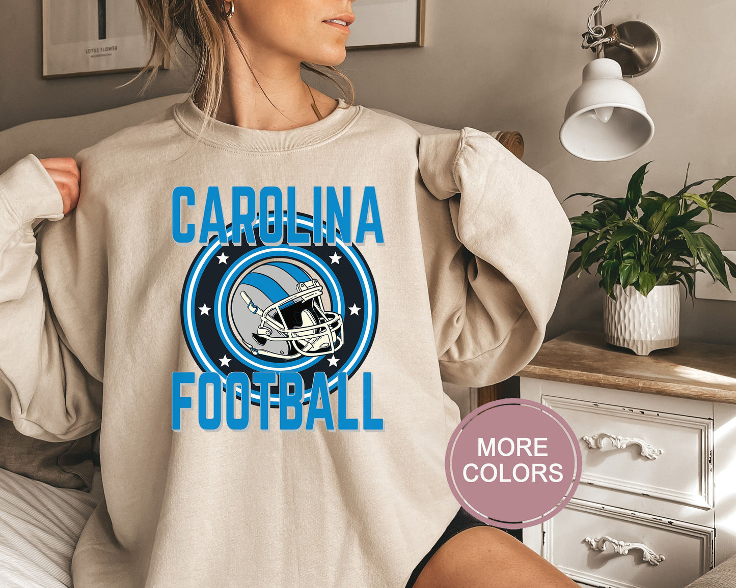 Carolina Football Sweatshirt, Vintage Carolina Crewneck, Retro Carolina Sweatshirt, Carolina Varsity Sweatshirt, Carolina Long Sleeve