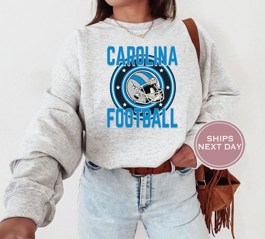 Carolina Football Sweatshirt, Vintage Carolina Crewneck, Retro Carolina Sweatshirt, Carolina Varsity Sweatshirt, Carolina Long Sleeve