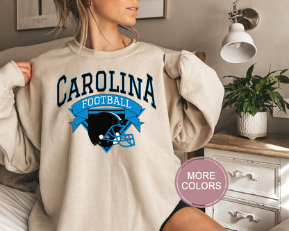 Carolina Football Sweatshirt, Vintage Carolina Crewneck, Retro Carolina Sweatshirt, Carolina Varsity Sweatshirt, Carolina Long Sleeve
