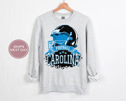 Carolina Football Sweatshirt, Vintage Carolina Crewneck, Retro Carolina Sweatshirt, Carolina Varsity Sweatshirt, Carolina Long Sleeve
