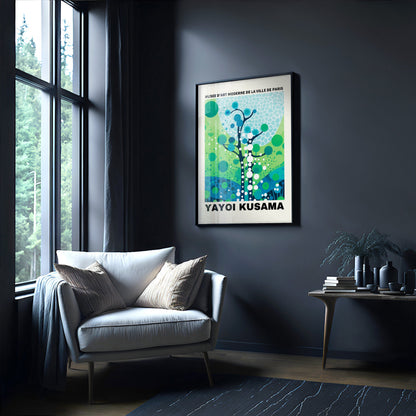 Yayoi Kusama Print - Abstract Yayoi Kusama Poster as Japanese Wall Art - Yayoi Kusama Inspired Japanese Gallery Wall Art - Home Wall Decor