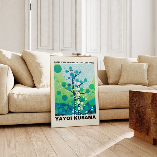 Yayoi Kusama Print - Abstract Yayoi Kusama Poster as Japanese Wall Art - Yayoi Kusama Inspired Japanese Gallery Wall Art - Home Wall Decor