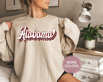 Alabama Football Sweatshirt, Vintage Alabama Crewneck, Retro Alabama Sweatshirt, Alabama Varsity Sweatshirt, Alabama Long Sleeve