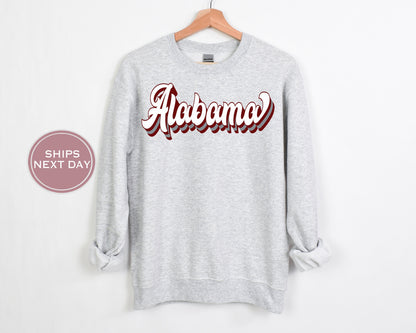 Alabama Football Sweatshirt, Vintage Alabama Crewneck, Retro Alabama Sweatshirt, Alabama Varsity Sweatshirt, Alabama Long Sleeve