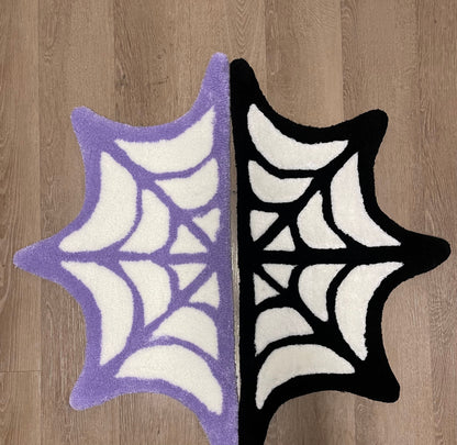 Pastel Spiderweb Rug: Spooky Gothic Halloween Decor