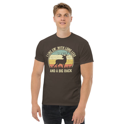 Deer hunting shirt, gift for hunter, I Like Em' With Long Legs And A Big Rack shirt, hunting shirt for men, hunting gifts for men