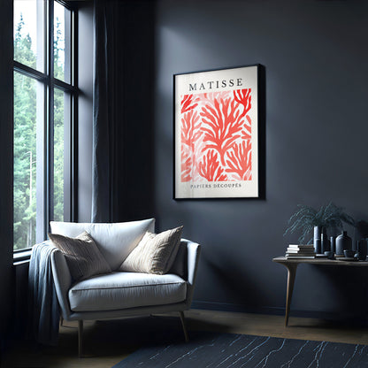 Henri Matisse Print - Aesthetic Matisse Poster for Modern Gallery Exhibition Art, Minimalist Neutral Wall Art, Matisse Cut outs Gift Idea