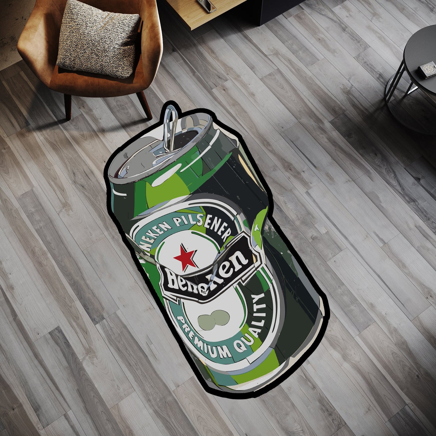 Beer Can Area Rug: Modern Young Room Decor