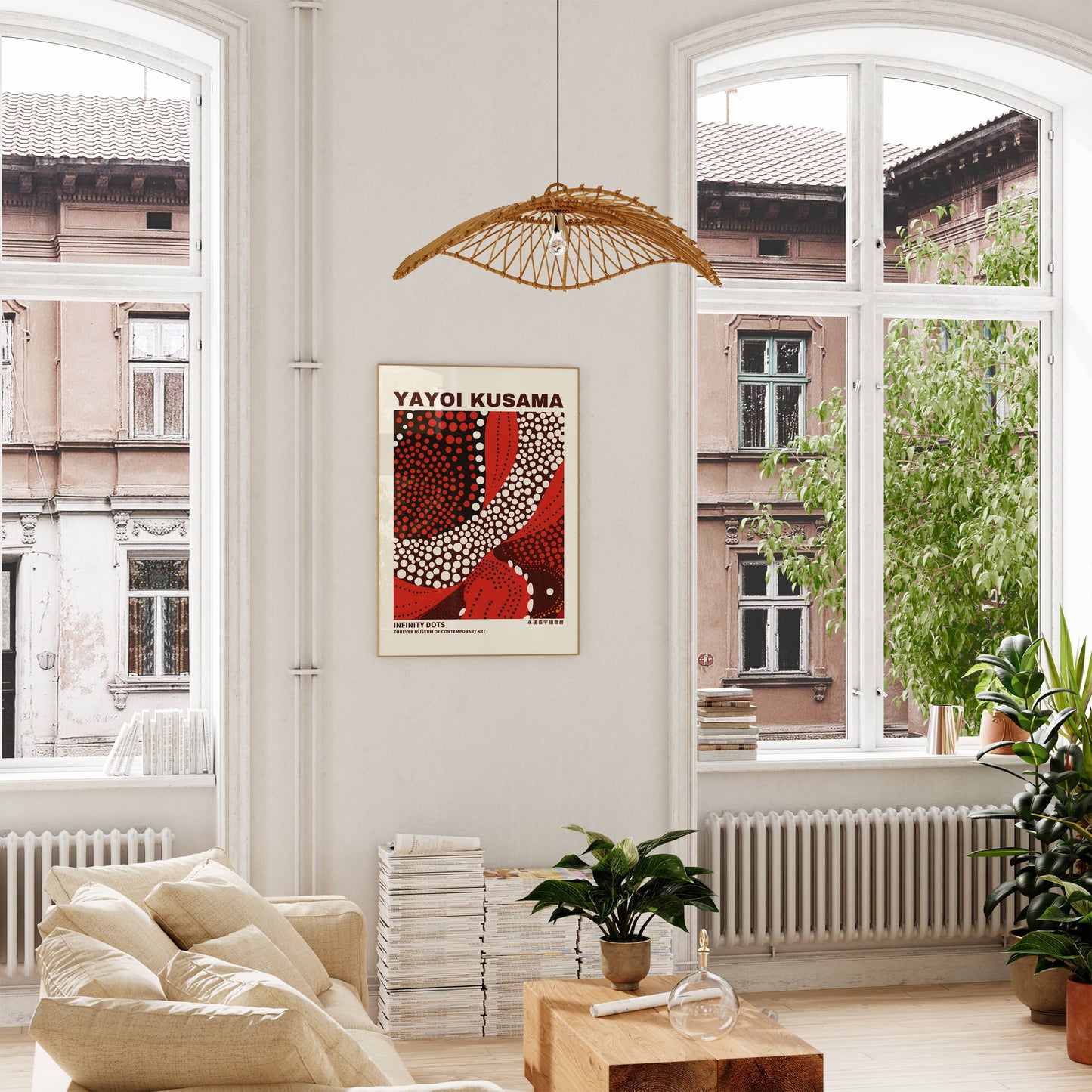 Yayoi Kusama Print - Abstract Yayoi Kusama Poster as Japanese Wall Art - Yayoi Kusama Inspired Japanese Gallery Wall Art - Home Wall Decor