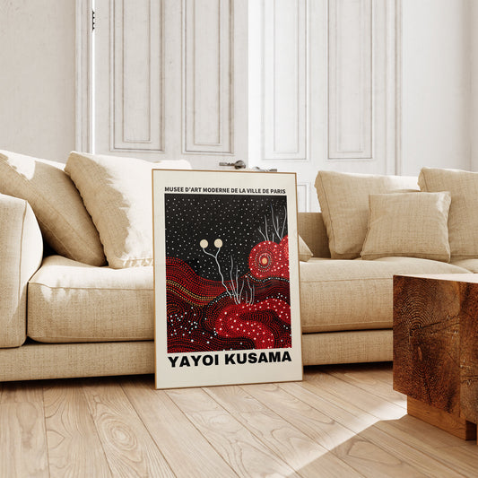 Yayoi Kusama Print - Abstract Yayoi Kusama Poster as Japanese Wall Art - Yayoi Kusama Inspired Japanese Gallery Wall Art - Home Wall Decor