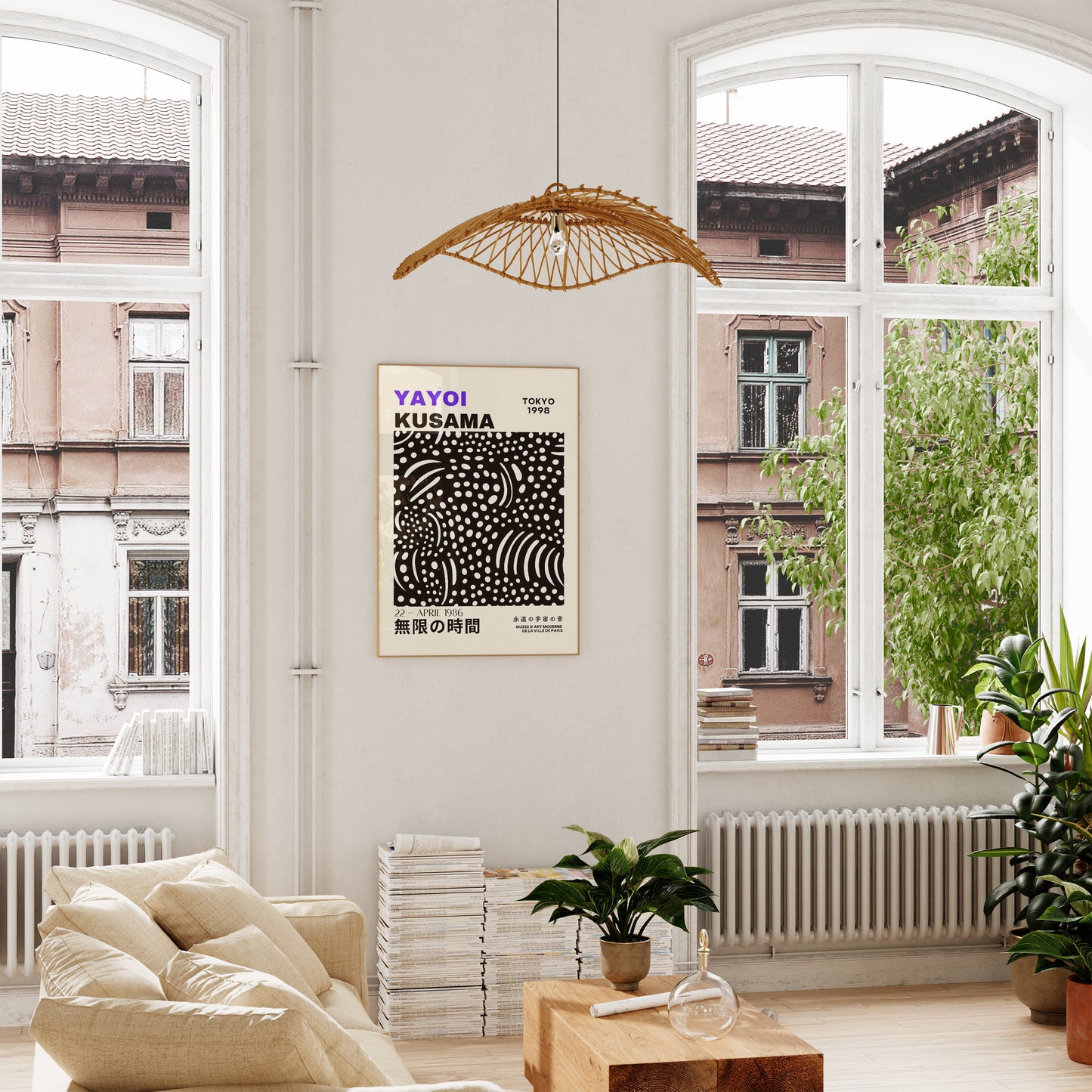Yayoi Kusama Print - Abstract Yayoi Kusama Poster as Japanese Wall Art - Yayoi Kusama Inspired Japanese Gallery Wall Art - Home Wall Decor