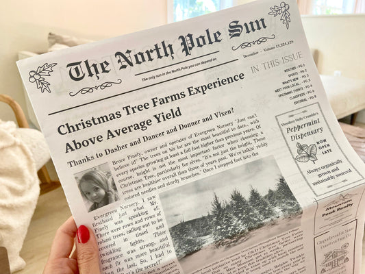 The North Pole Newspaper Eco-Friendly Christmas Gift from Santa PLASTIC FREE full issue