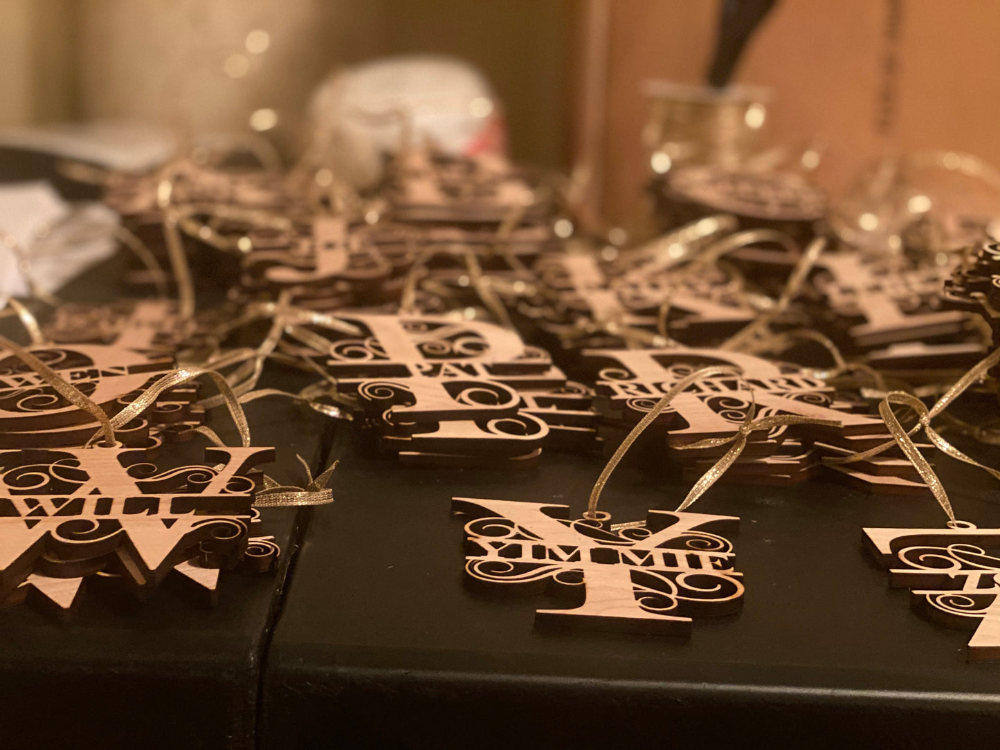 Personalized Laser Cut Monogrammed Ornament | Custom Christmas Ornament | Wooden Holiday Decoration  | Unique Holiday Keepsake Gift |