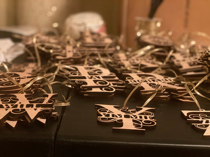 Personalized Laser Cut Monogrammed Ornament | Custom Christmas Ornament | Wooden Holiday Decoration  | Unique Holiday Keepsake Gift |