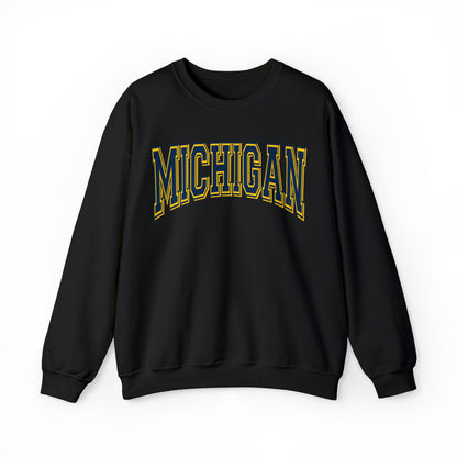 Michigan University Football Sweatshirt, Retro Sports Fan Shirt, Game Day Gift Tee, Michigan Mascot Sweatshirt, Michigan Football Fan Shirt