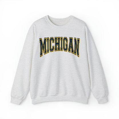 Michigan University Football Sweatshirt, Retro Sports Fan Shirt, Game Day Gift Tee, Michigan Mascot Sweatshirt, Michigan Football Fan Shirt