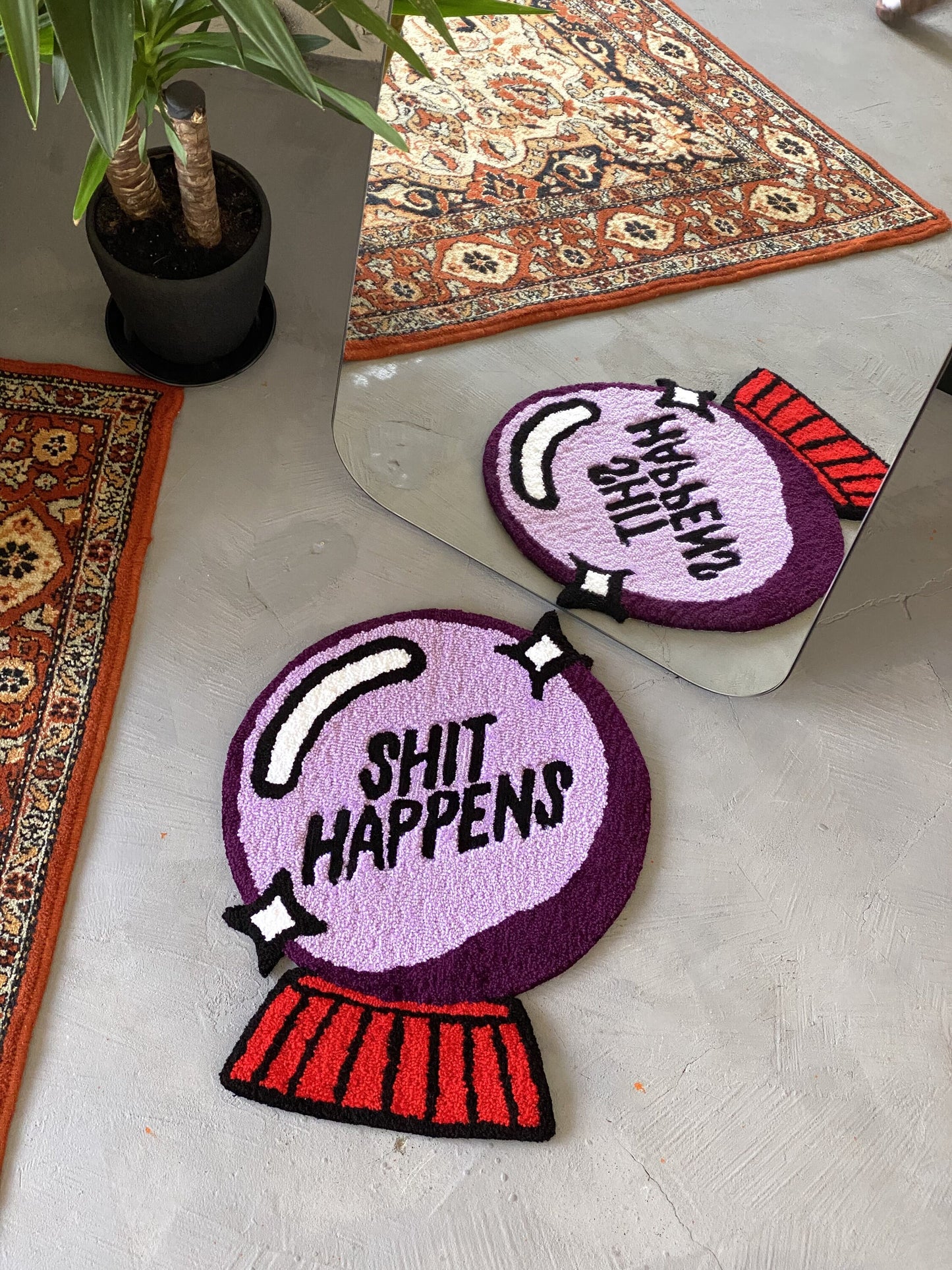 Handmade Halloween Magic Ball Tufted Rug! Non-slip rug