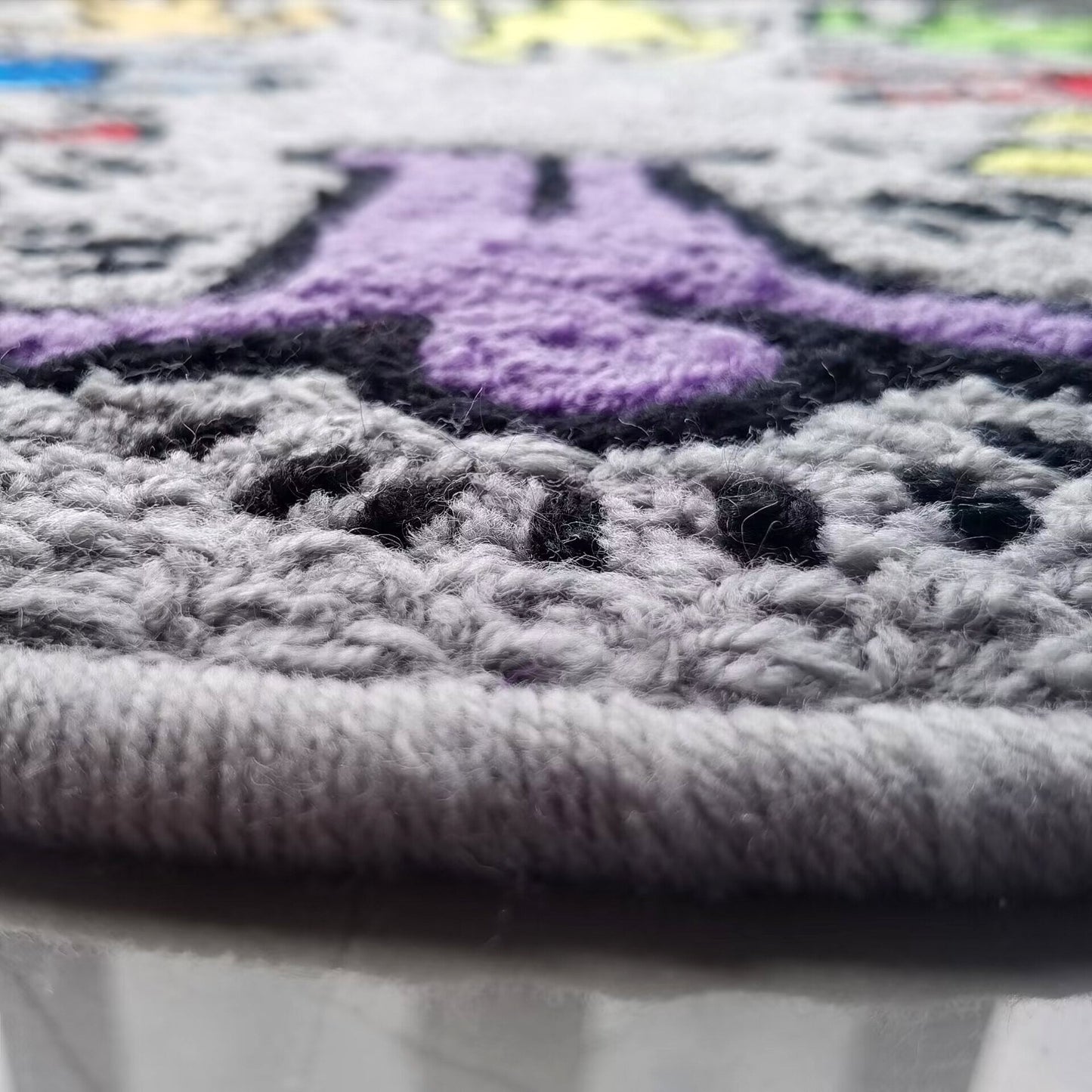 Keith Haring Rug,Knitting Handmade Non-slip Area Rug Home Decor