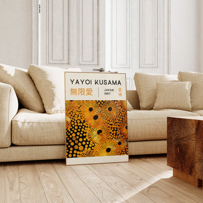 Yayoi Kusama Print - Home Wall Decor as Abstract Yayoi Kusama Poster - Japanese Wall Art - Yayoi Kusama Inspired Japanese Gallery Wall Art