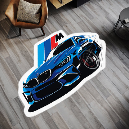 Martini Racing Car Rug,Blue Car Rug,Playroom Decor,Sport Car Rug,Minimalist Rug,Living Room,Bedroom Decor,Modern Rug,Popular Rug