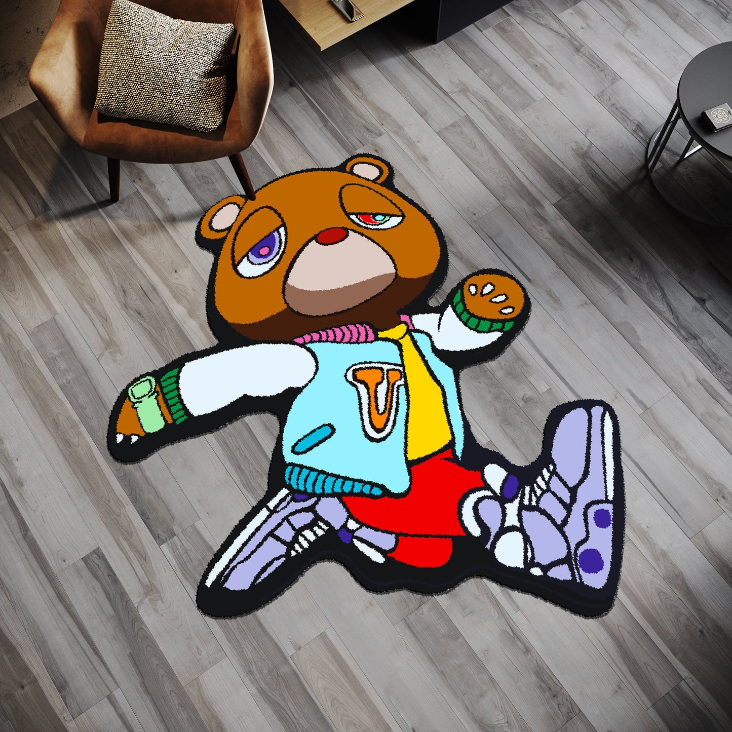 Kanye West, Bear rug,Graduation Bear rug,Music Inspired Album CD Rug, bear rug,Graduation gift, College Dropout Bear rug, Yeezus CD