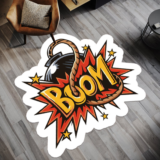 Boom Rug: Modern Pop Art Non-Slip Area Rug