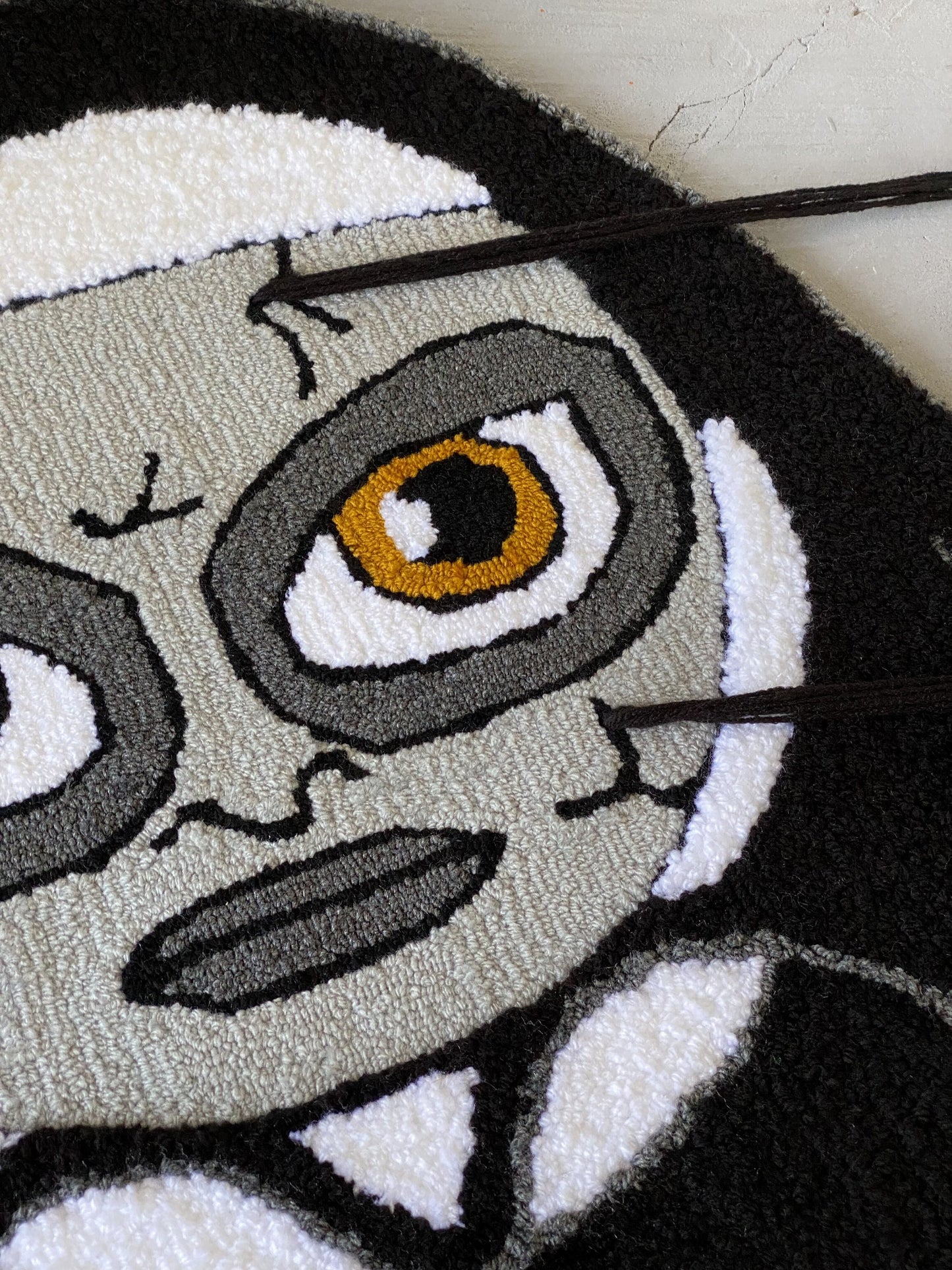 Transforming Handmade Halloween Nun Rug, Gift idea home decor, Ready to Ship!