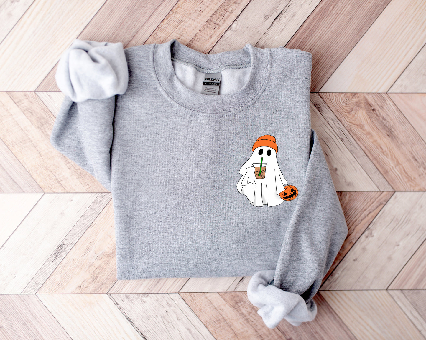 Little Ghost Ice Coffee Shirt, Ghost Sweatshirt, Halloween Tee, Cute Ghost Shirt, Little Ghost Ice Coffee Sweatshirt