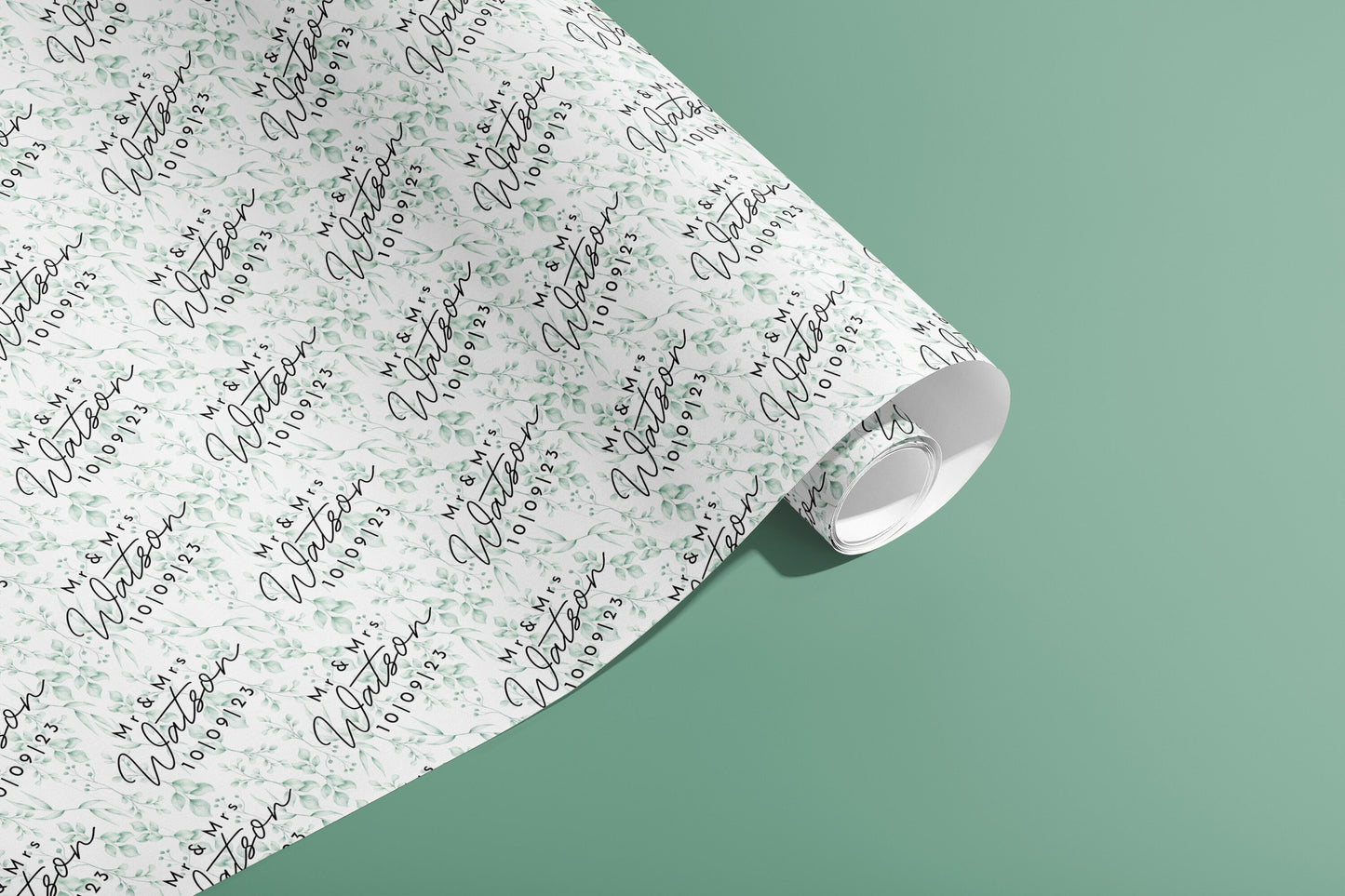 Personalised, Mr & Mrs, Surname, Wrapping Paper, Gift Wrap, Customised, Wedding, Party, Engagement, Couples, Newly Weds, Anniversary, Paper