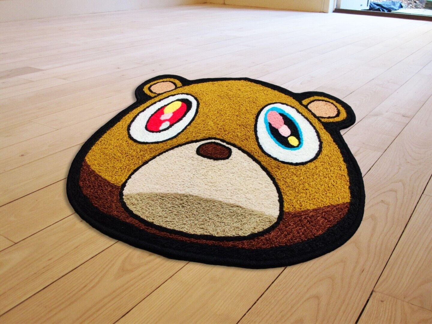 Kanye West Dropout Bear Rug,Knitting Handmade Non-slip Area Rug Home Decor