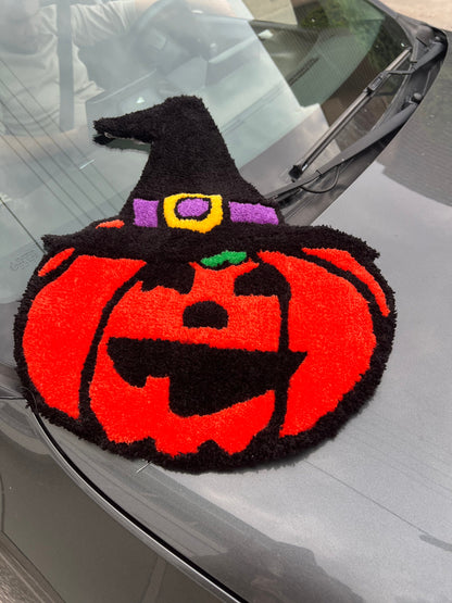 Halloween Tufting Rug | Pumpkin Fluffy Tufted Rug | Custom Handmade Rug