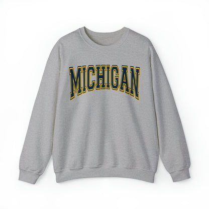 Michigan University Football Sweatshirt, Retro Sports Fan Shirt, Game Day Gift Tee, Michigan Mascot Sweatshirt, Michigan Football Fan Shirt