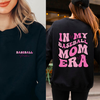 In My Baseball Mom Era Sweatshirt, Baseball Mom Shirt, Retro Game Day Gift, Team Mom Gift, In My Era Shirt, Baseball Sweatshirt