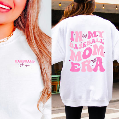 In My Baseball Mom Era Sweatshirt, Baseball Mom Shirt, Retro Game Day Gift, Team Mom Gift, In My Era Shirt, Baseball Sweatshirt