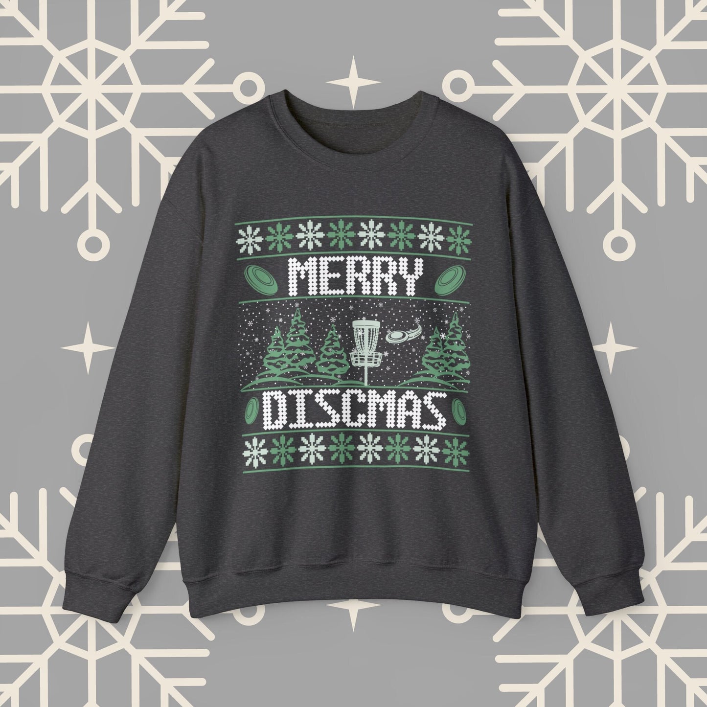 Merry Discmas Ugly Christmas , Disc Golf Christmas Sweatshirt, Funny Christmas , Gift for Disc Golfer, Disc Golf Shirt for Men