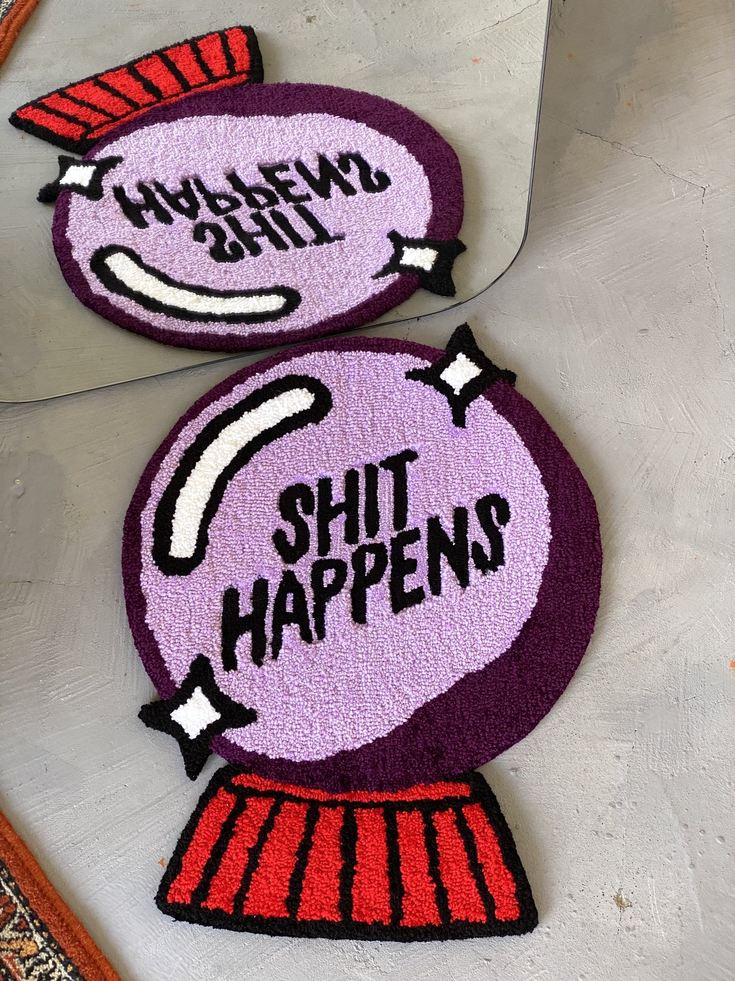 Handmade Halloween Magic Ball Tufted Rug! Non-slip rug