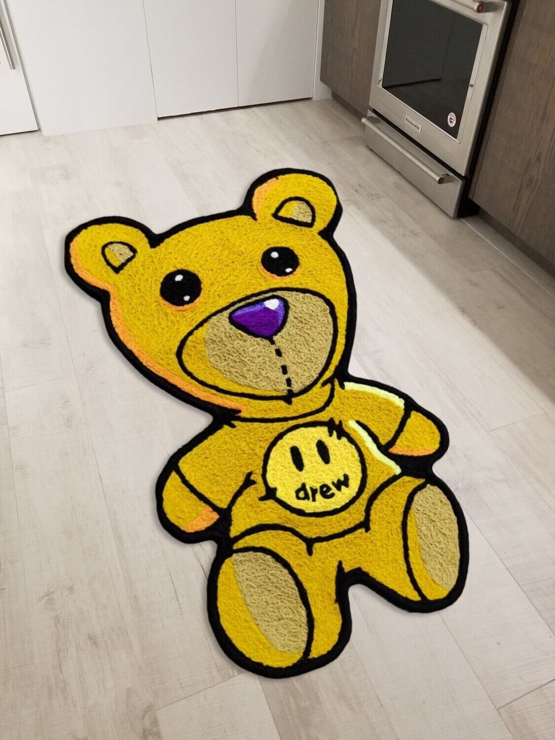 Drew House Theodore Bear Floor Mat Washable Area Runner Rugs Living Room Carpets
