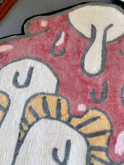 Mushroom 3d Rug, Mushroom Rug, Personalized Rug, Cute Rug, Mushroom Lover Gift