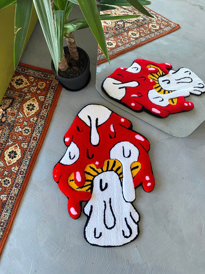 Mushroom 3d Rug, Mushroom Rug, Personalized Rug, Cute Rug, Mushroom Lover Gift