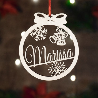 Personalized Christmas Ornaments | Laser Cut Wood Ornaments | Hand-Made in the USA | Custom Christmas Gift