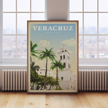 Veracruz Mexico Travel Poster, Veracruz Print, Veracruz Wall Art, Mexico Gift, Veracruz Mexico Decor, Mexico Poster, Mexican Wall Art