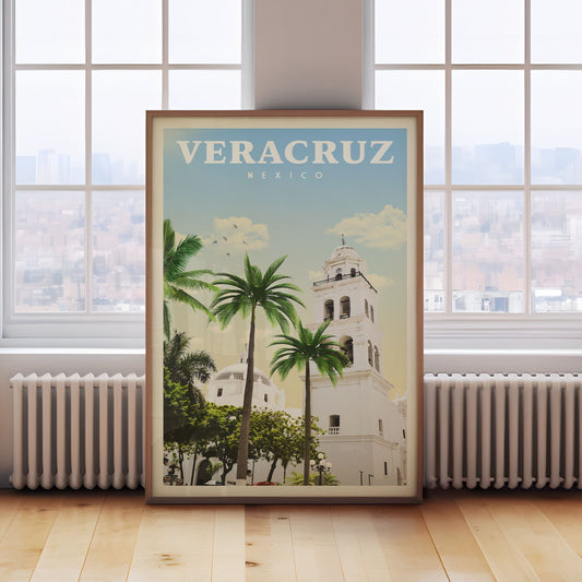 Veracruz Mexico Travel Poster, Veracruz Print, Veracruz Wall Art, Mexico Gift, Veracruz Mexico Decor, Mexico Poster, Mexican Wall Art