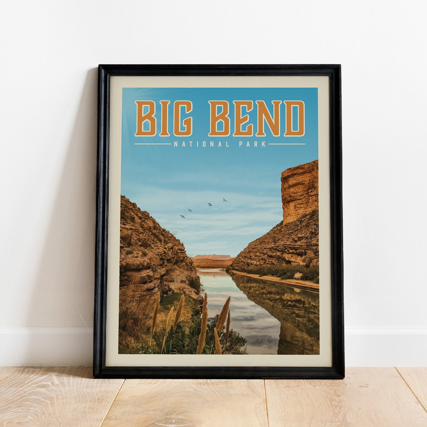 Texas Big Bend National Park Art, Big Bend National Park Poster | Vintage National Park Poster | Hiking Gift for National Park Lover