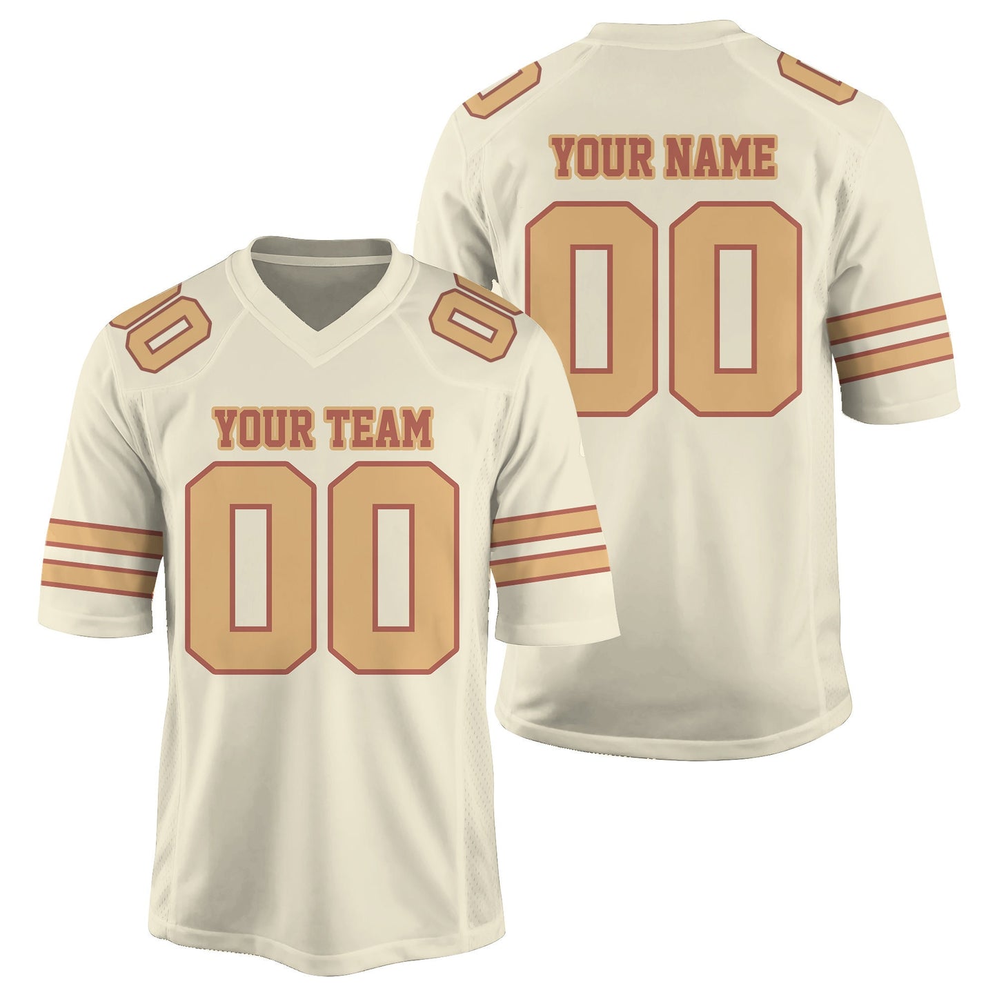 Personalized Team Name And Number Football Jersey, Custom V-neck Short Sleeve Jersey Shirt, Football Jersey For Football Fan Football Lover