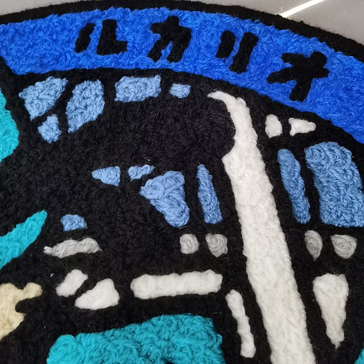 Lucario Rug,Knitting Handmade Non-slip Area Rug Home Decor