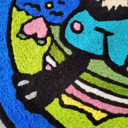 Lucario Rug,Knitting Handmade Non-slip Area Rug Home Decor