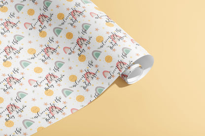 Personalised Wrapping Paper, Newborn, Gift Wrap, Customised, Birthday, New Baby, Baby Shower, Celebration, Boy, Girl, New Parents, Paper