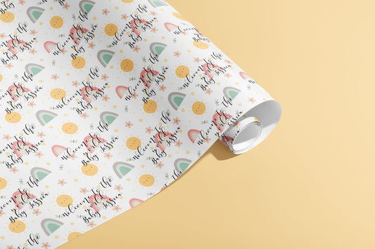 Personalised Wrapping Paper, Newborn, Gift Wrap, Customised, Birthday, New Baby, Baby Shower, Celebration, Boy, Girl, New Parents, Paper